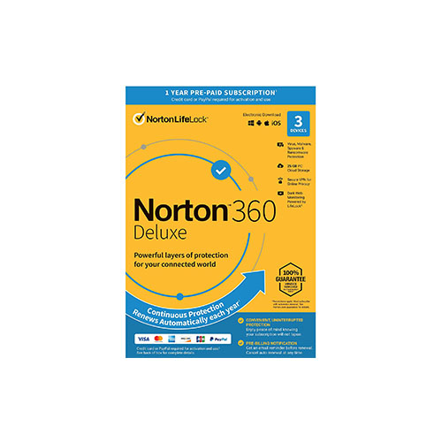 Norton 360 Deluxe 2021 – Antivirus software for 3 Devices with Auto Renewal