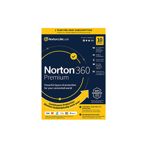 Norton 360 Premium 2021 – Antivirus software for 10 Devices
