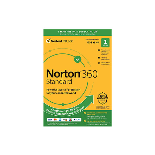 Norton 360 Standard 2021 – Antivirus software for 1 Device