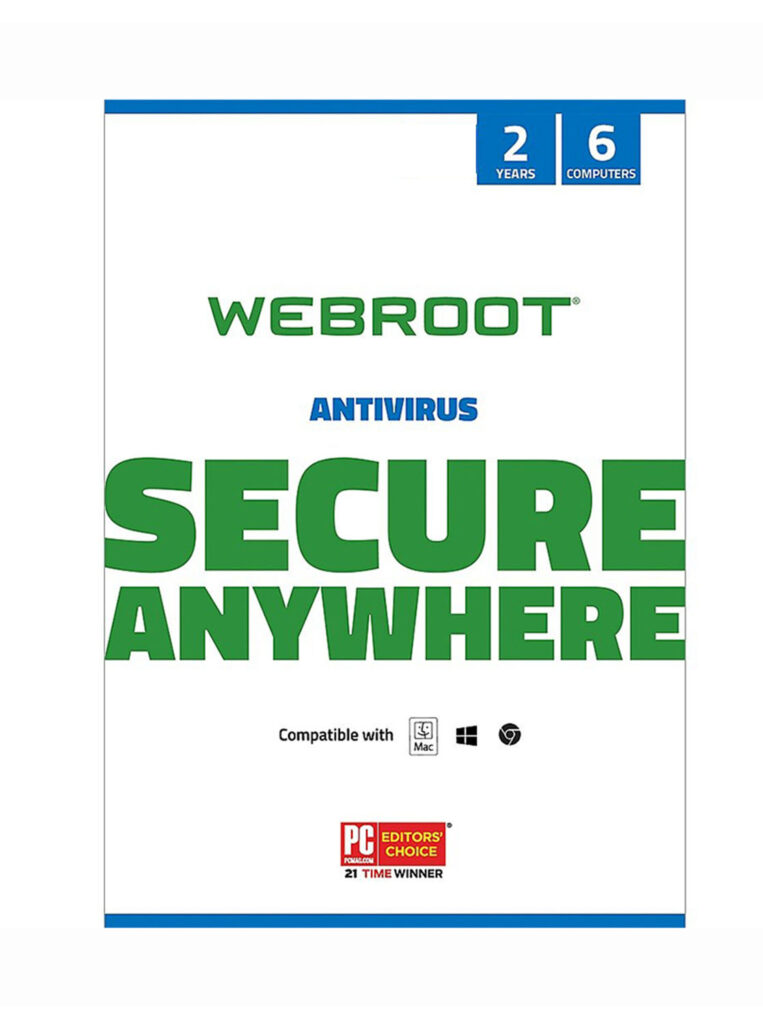 Webroot Antivirus Protection and Internet Security – Software (6 Devices) (2-Year Subscription)