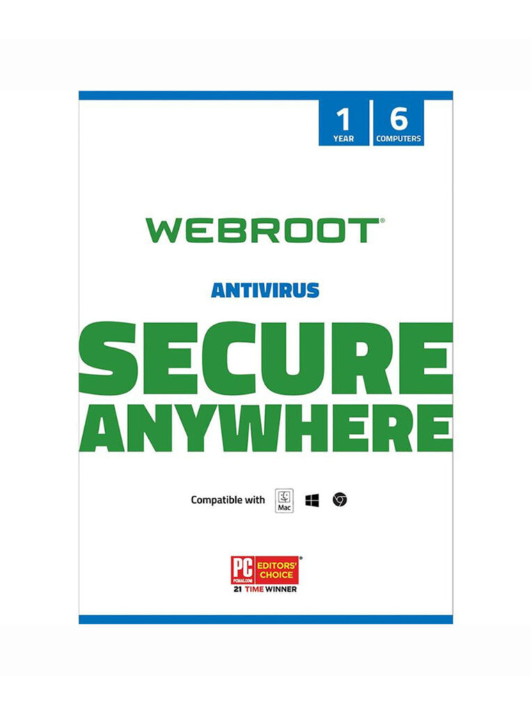 Webroot Antivirus Protection and Internet Security – Software (6 Devices) (1-Year Subscription)